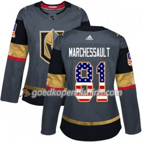 Vegas Golden Knights Jonathan Marchessault 81 Adidas 2017-2018 Grijs USA Flag Fashion Authentic Shirt - Dames